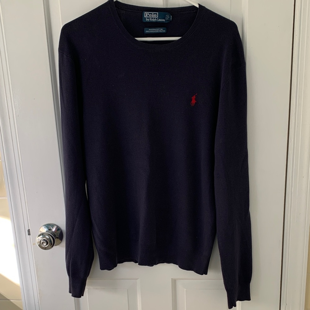 Polo by Ralph Lauren Men's Dark Blue Crewneck Sweater